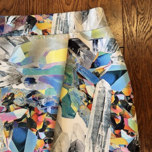 Jaded London Crystal Cyberwave Asymmetrical Skirt Womens M Stretch Abstract UK - Picture 8 of 16